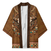 Bison Native American Kimono Tribal Feather Dreamcatcher Boho Style
