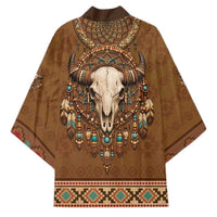 Bison Native American Kimono Tribal Feather Dreamcatcher Boho Style