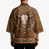 Bison Native American Kimono Tribal Feather Dreamcatcher Boho Style