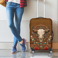 Bison Native American Luggage Cover Tribal Feather Dreamcatcher Boho Style