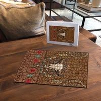 Bison Native American Puzzle Tribal Feather Dreamcatcher Boho Style