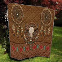 Bison Native American Quilt Tribal Feather Dreamcatcher Boho Style