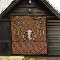 Bison Native American Quilt Tribal Feather Dreamcatcher Boho Style