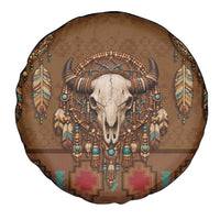 Bison Native American Spare Tire Cover Tribal Feather Dreamcatcher Boho Style