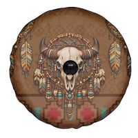 Bison Native American Spare Tire Cover Tribal Feather Dreamcatcher Boho Style