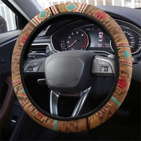 Bison Native American Steering Wheel Cover Tribal Feather Dreamcatcher Boho Style