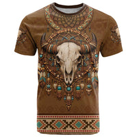 Bison Native American T Shirt Tribal Feather Dreamcatcher Boho Style