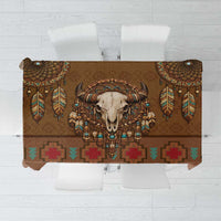 Bison Native American Tablecloth Tribal Feather Dreamcatcher Boho Style