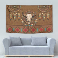 Bison Native American Tapestry Tribal Feather Dreamcatcher Boho Style