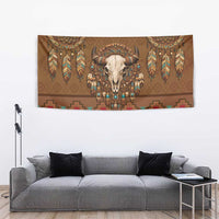 Bison Native American Tapestry Tribal Feather Dreamcatcher Boho Style