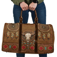 Bison Native American Travel Bag Tribal Feather Dreamcatcher Boho Style