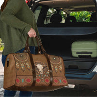 Bison Native American Travel Bag Tribal Feather Dreamcatcher Boho Style