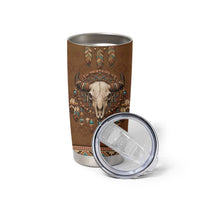 Bison Native American Tumbler Cup Tribal Feather Dreamcatcher Boho Style