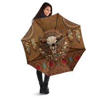 Bison Native American Umbrella Tribal Feather Dreamcatcher Boho Style