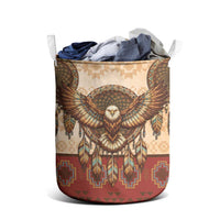 Eagle Native American Laundry Basket Tribal Feather Dreamcatcher Boho Style