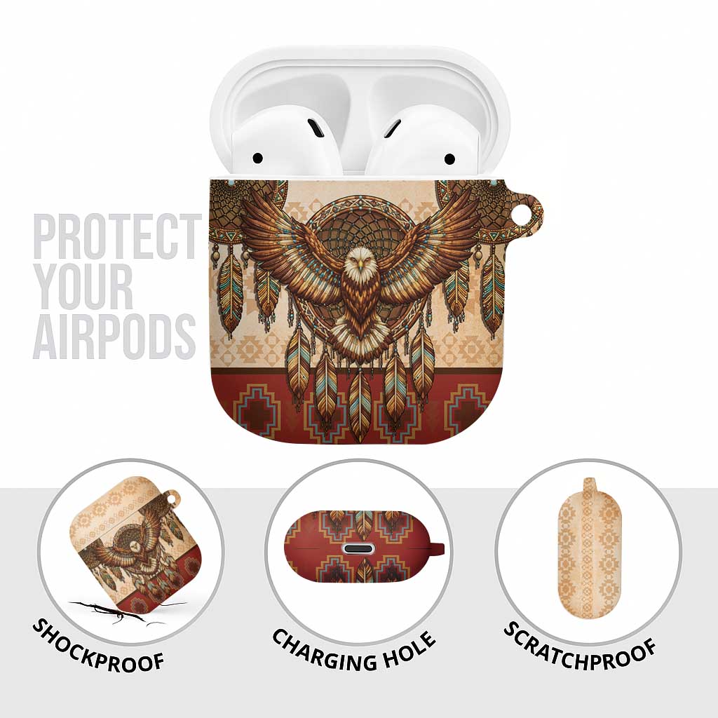 Eagle Native American AirPods Case Tribal Feather Dreamcatcher Boho Style
