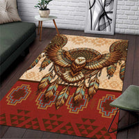 Eagle Native American Area Rug Tribal Feather Dreamcatcher Boho Style