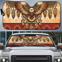 Eagle Native American Auto Sun Shade Tribal Feather Dreamcatcher Boho Style