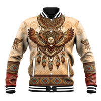 Eagle Native American Baseball Jacket Tribal Feather Dreamcatcher Boho Style