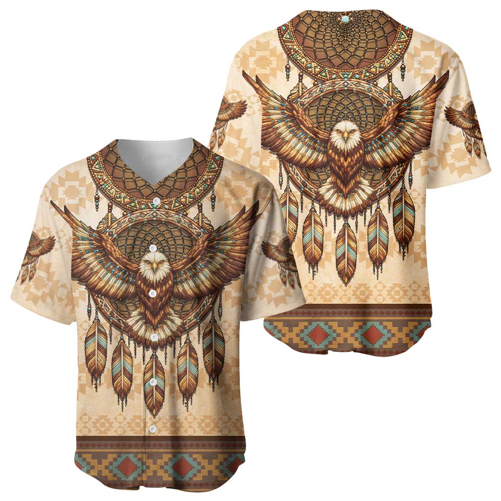 Eagle Native American Baseball Jersey Tribal Feather Dreamcatcher Boho Style