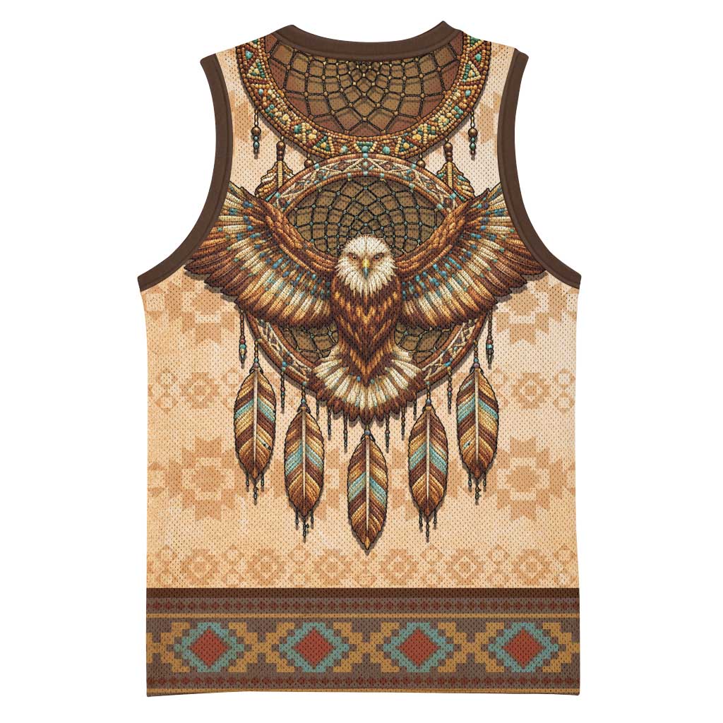 Eagle Native American Basketball Jersey Tribal Feather Dreamcatcher Boho Style