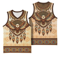 Eagle Native American Basketball Jersey Tribal Feather Dreamcatcher Boho Style