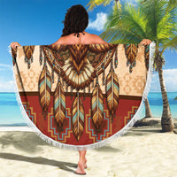 Eagle Native American Beach Blanket Tribal Feather Dreamcatcher Boho Style