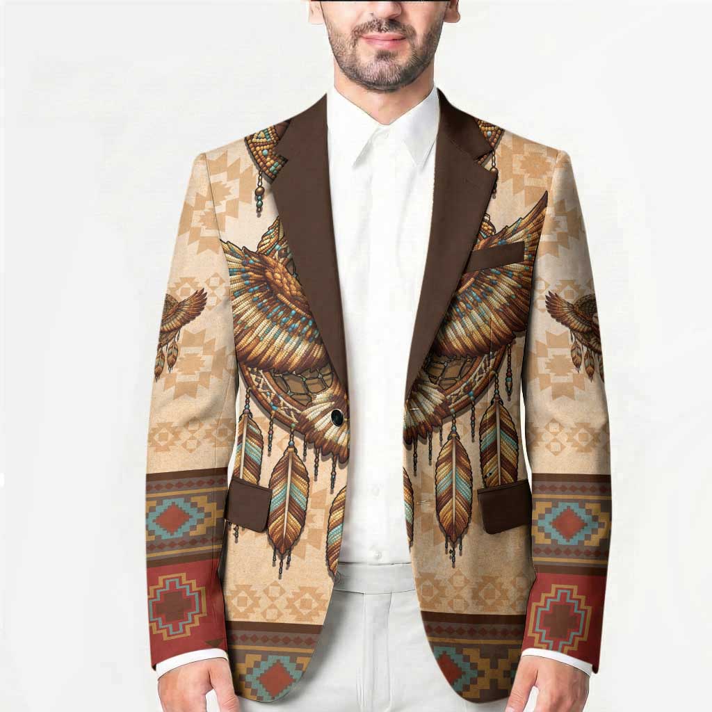 Eagle Native American Blazer Tribal Feather Dreamcatcher Boho Style