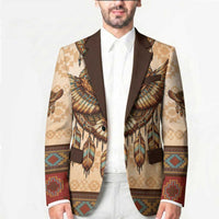 Eagle Native American Blazer Tribal Feather Dreamcatcher Boho Style