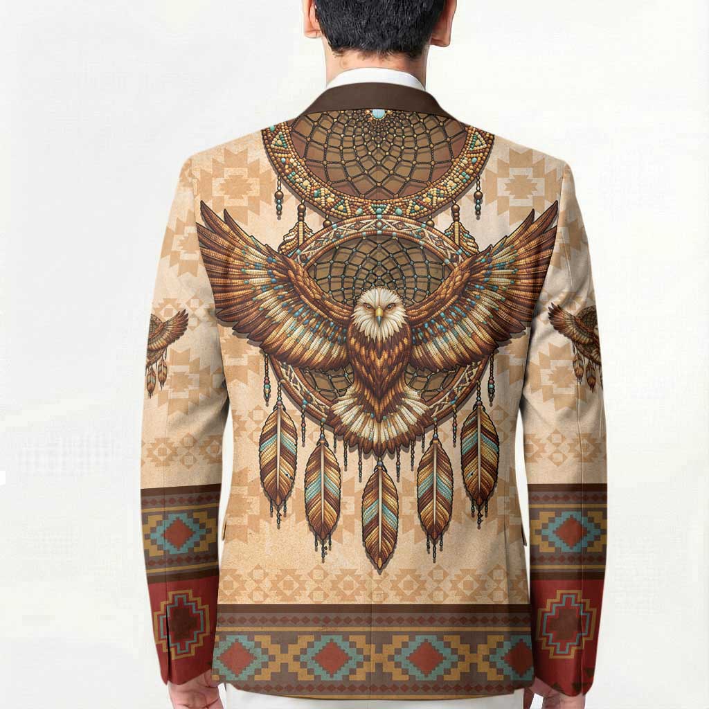 Eagle Native American Blazer Tribal Feather Dreamcatcher Boho Style