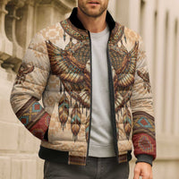 Eagle Native American Bomber Puffer Jacket Tribal Feather Dreamcatcher Boho Style