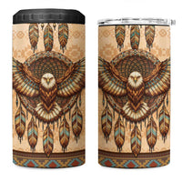 Eagle Native American 4 in 1 Can Cooler Tumbler Tribal Feather Dreamcatcher Boho Style