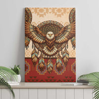 Eagle Native American Canvas Wall Art Tribal Feather Dreamcatcher Boho Style