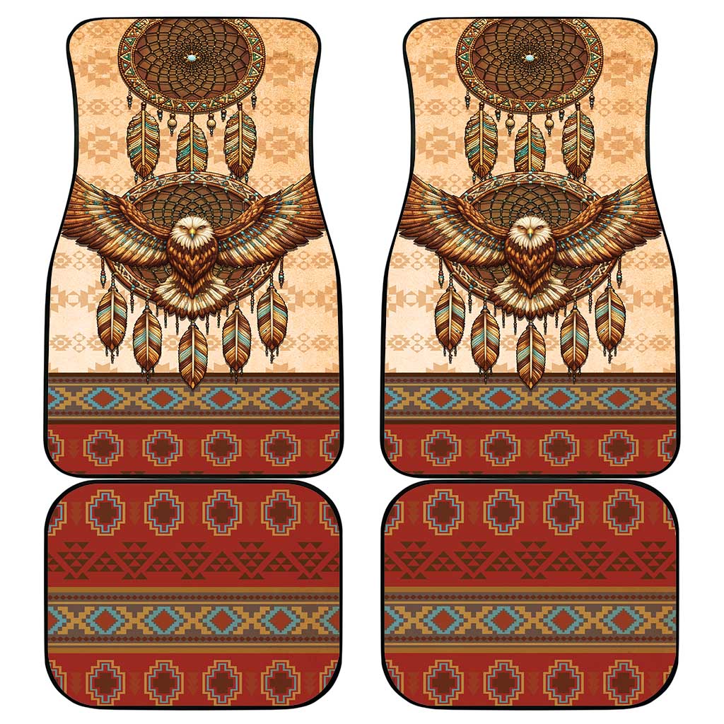 Eagle Native American Car Mats Tribal Feather Dreamcatcher Boho Style