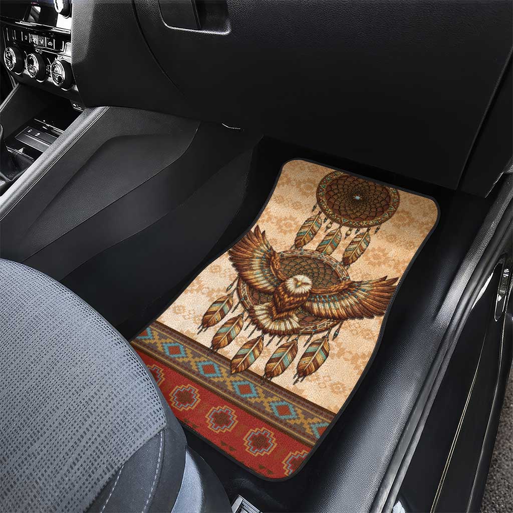 Eagle Native American Car Mats Tribal Feather Dreamcatcher Boho Style