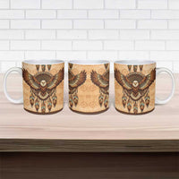 Eagle Native American Ceramic Mug Tribal Feather Dreamcatcher Boho Style