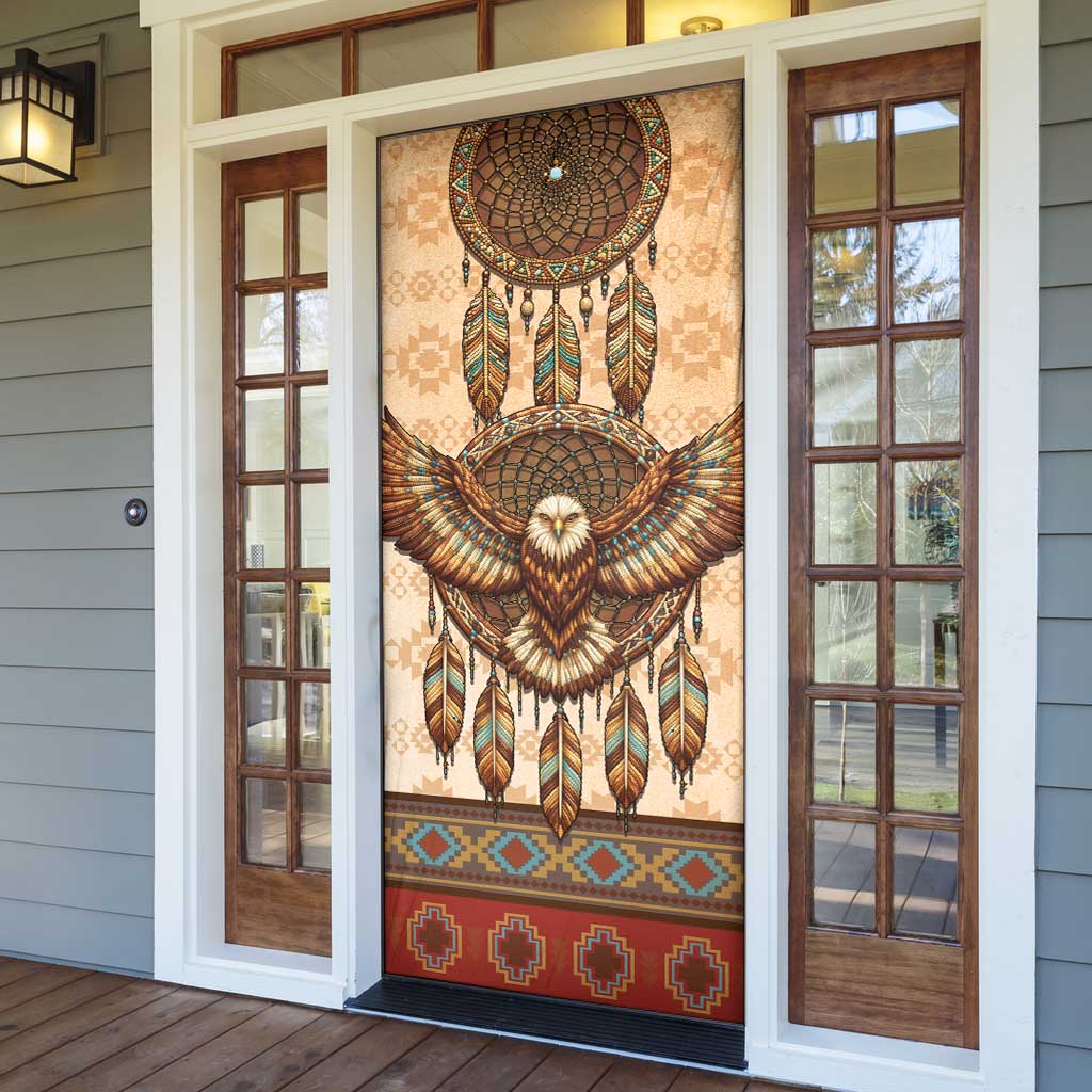 Eagle Native American Door Cover Tribal Feather Dreamcatcher Boho Style