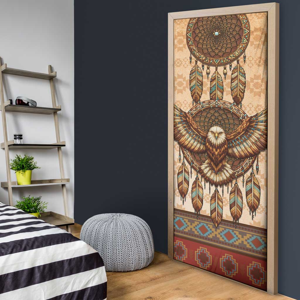 Eagle Native American Door Cover Tribal Feather Dreamcatcher Boho Style