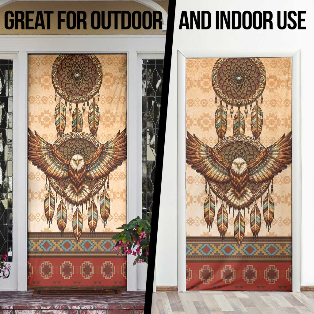 Eagle Native American Door Cover Tribal Feather Dreamcatcher Boho Style