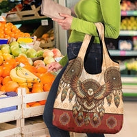 Eagle Native American Grocery Bag Tribal Feather Dreamcatcher Boho Style
