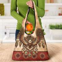 Eagle Native American Grocery Bag Tribal Feather Dreamcatcher Boho Style