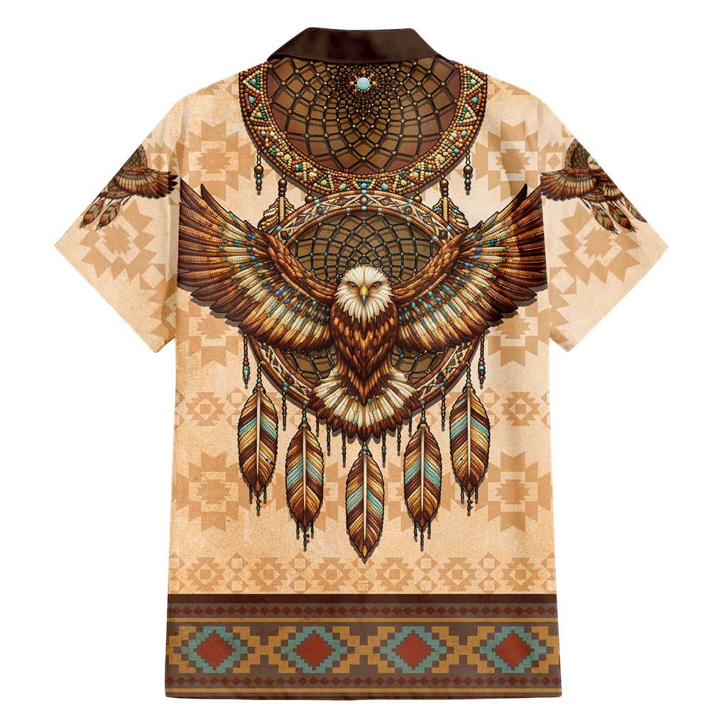 Eagle Native American Hawaiian Shirt Tribal Feather Dreamcatcher Boho Style