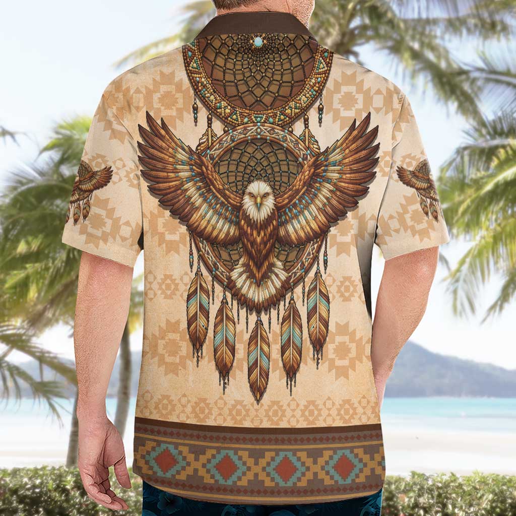 Eagle Native American Hawaiian Shirt Tribal Feather Dreamcatcher Boho Style