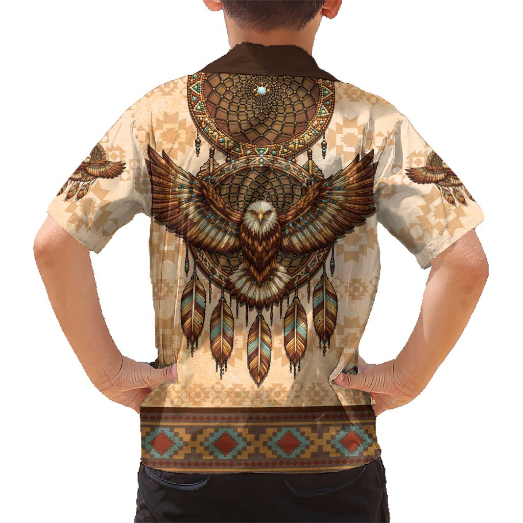Eagle Native American Hawaiian Shirt Tribal Feather Dreamcatcher Boho Style