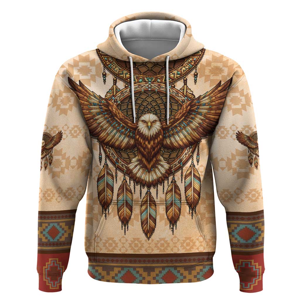 Eagle Native American Hoodie Tribal Feather Dreamcatcher Boho Style