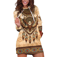 Eagle Native American Hoodie Dress Tribal Feather Dreamcatcher Boho Style
