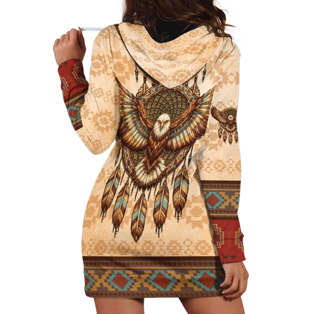 Eagle Native American Hoodie Dress Tribal Feather Dreamcatcher Boho Style