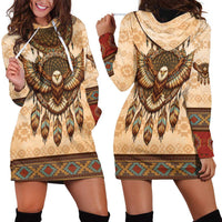 Eagle Native American Hoodie Dress Tribal Feather Dreamcatcher Boho Style