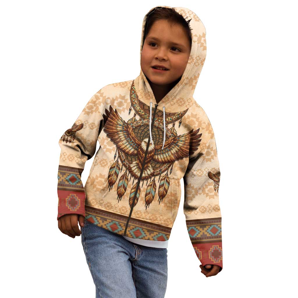 Eagle Native American Kid Hoodie Tribal Feather Dreamcatcher Boho Style
