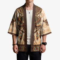 Eagle Native American Kimono Tribal Feather Dreamcatcher Boho Style
